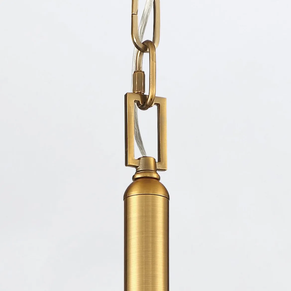 Elstead Lighting LED Pendelleuchte Nottingham 36cm Antikmessing Bernstein