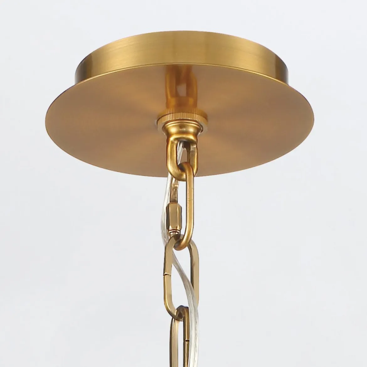 Elstead Lighting LED Pendelleuchte Nottingham 36cm Antikmessing Bernstein