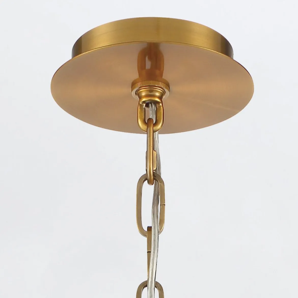 Elstead Lighting LED Pendelleuchte Nottingham 51cm Antikmessing Bernstein