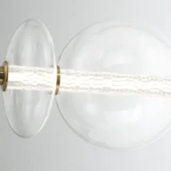 Elstead Lighting LED Pendelleuchte Atomo 7-flammig Gold gebürstet 3000K