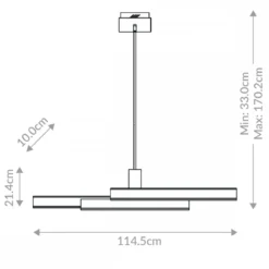 Elstead Lighting LED Pendelleuchte Cameno linear Gold 3000K