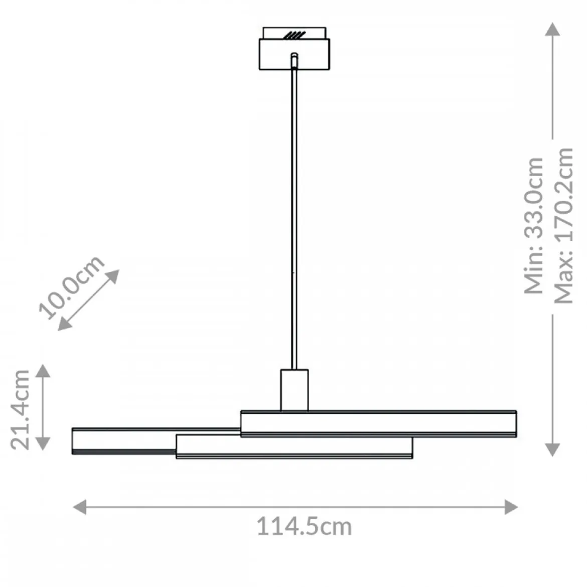 Elstead Lighting LED Pendelleuchte Cameno linear Mattschwarz 3000K