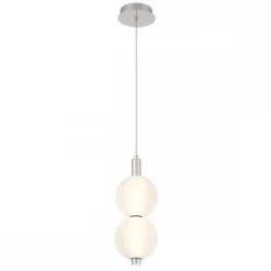 Elstead Lighting LED Pendelleuchte Palmas 2-flammig 3000K Poliertes Nickel