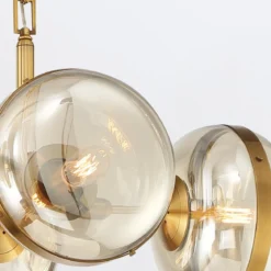 Elstead Lighting LED Pendelleuchte 6-flammig Nottingham Antikmessing