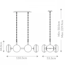 Elstead Lighting LED Pendelleuchte 6-flammig Nottingham Antikmessing