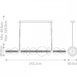 Elstead Lighting LED Pendelleuchte Atomo 7-flammig Chrom poliert 3000K