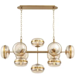 Elstead Lighting LED Pendelleuchte 10-flammig Nottingham Antikmessing