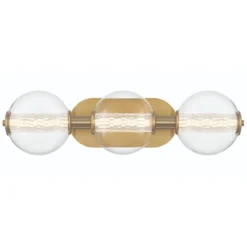 Elstead Lighting LED Wandleuchte Atomo 3-flammig Gold Gebürstet 3000K