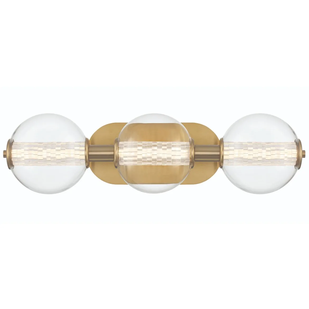 Elstead Lighting LED Wandleuchte Atomo 3-flammig Gold Gebürstet 3000K