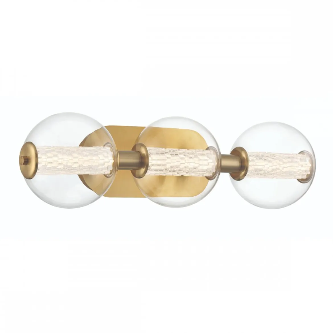 Elstead Lighting LED Wandleuchte Atomo 3-flammig Gold Gebürstet 3000K
