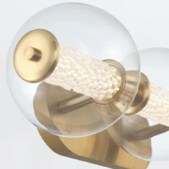 Elstead Lighting LED Wandleuchte Atomo 3-flammig Gold Gebürstet 3000K