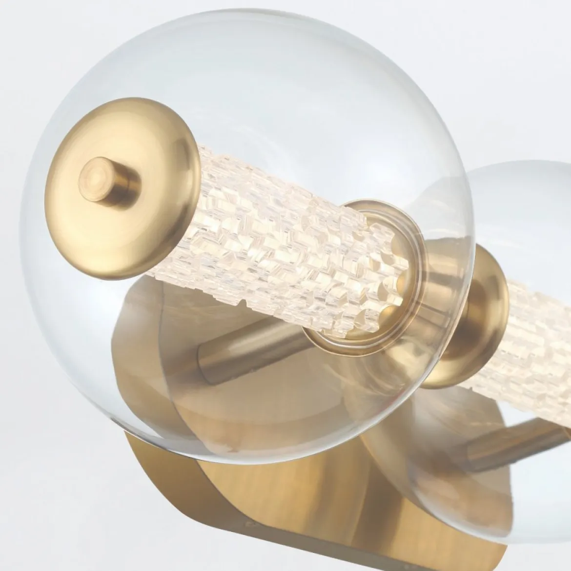 Elstead Lighting LED Wandleuchte Atomo 3-flammig Gold Gebürstet 3000K