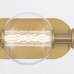 Elstead Lighting LED Wandleuchte Atomo 3-flammig Gold Gebürstet 3000K