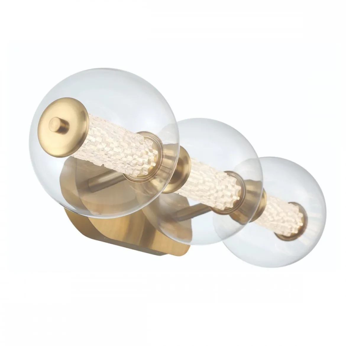 Elstead Lighting LED Wandleuchte Atomo 3-flammig Gold Gebürstet 3000K