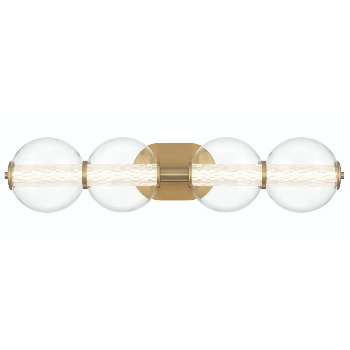 Elstead Lighting LED Wandleuchte Atomo 4-flammig Gold gebürstet 3000K