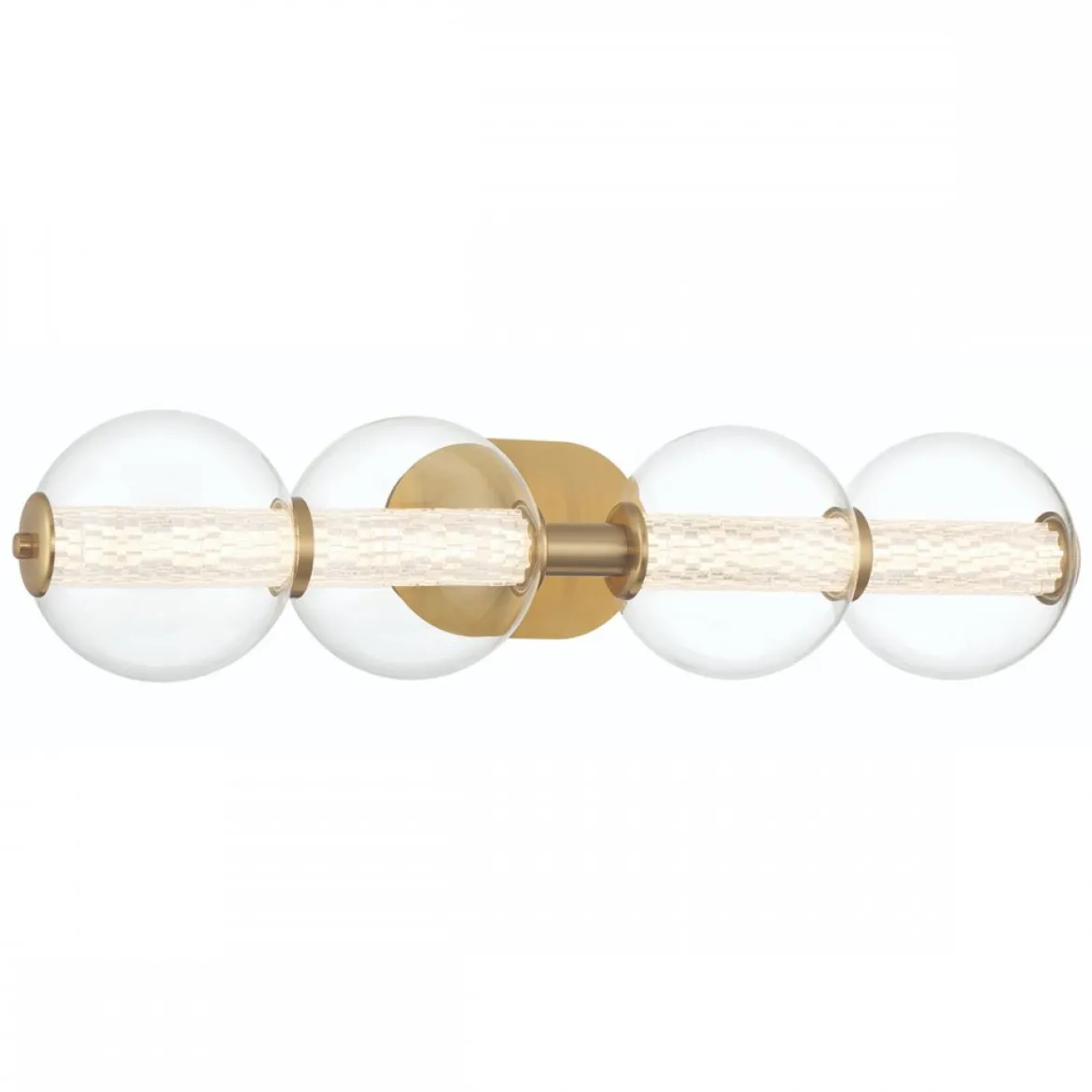 Elstead Lighting LED Wandleuchte Atomo 4-flammig Gold gebürstet 3000K