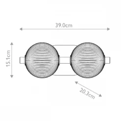 Elstead Lighting LED Wandleuchte Palmas 2-flammig 3000K Poliertes Nickel