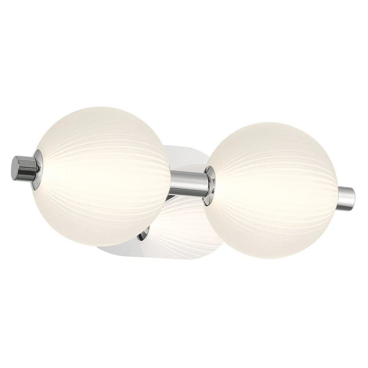 Elstead Lighting LED Wandleuchte Palmas 2-flammig 3000K Poliertes Nickel