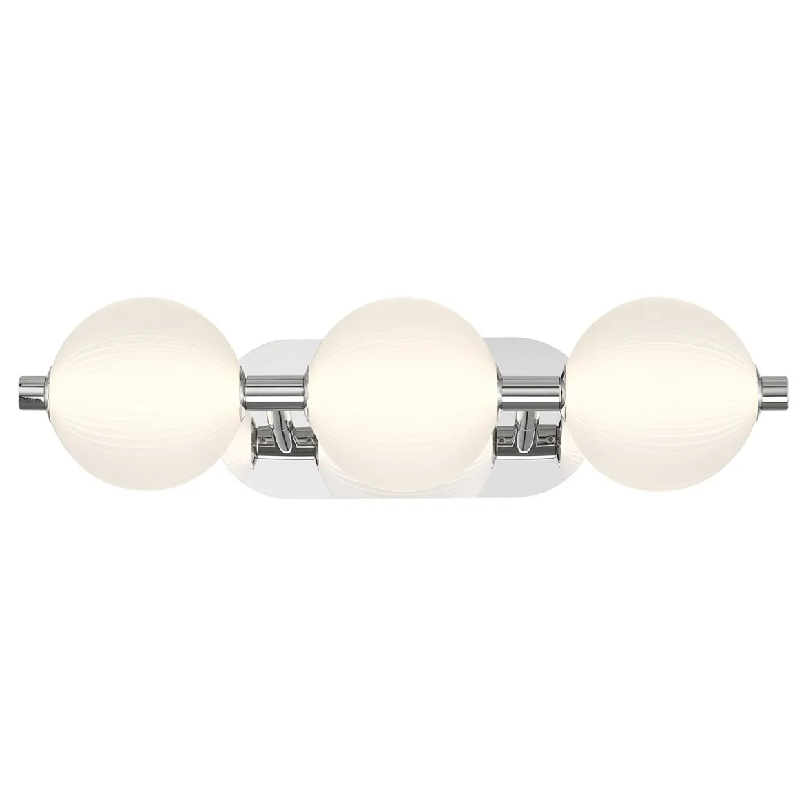 Elstead Lighting LED Wandleuchte Palmas 3-flammig 3000K Poliertes Nickel