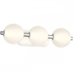 Elstead Lighting LED Wandleuchte Palmas 3-flammig 3000K Poliertes Nickel