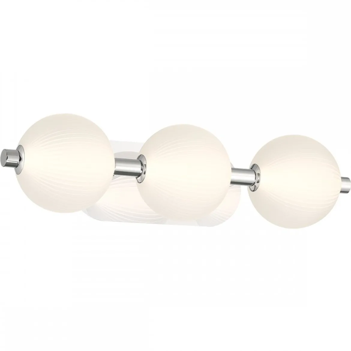 Elstead Lighting LED Wandleuchte Palmas 3-flammig 3000K Poliertes Nickel