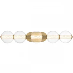 Elstead Lighting LED Wandleuchte Atomo 5-flammig Gold gebürstet 3000K