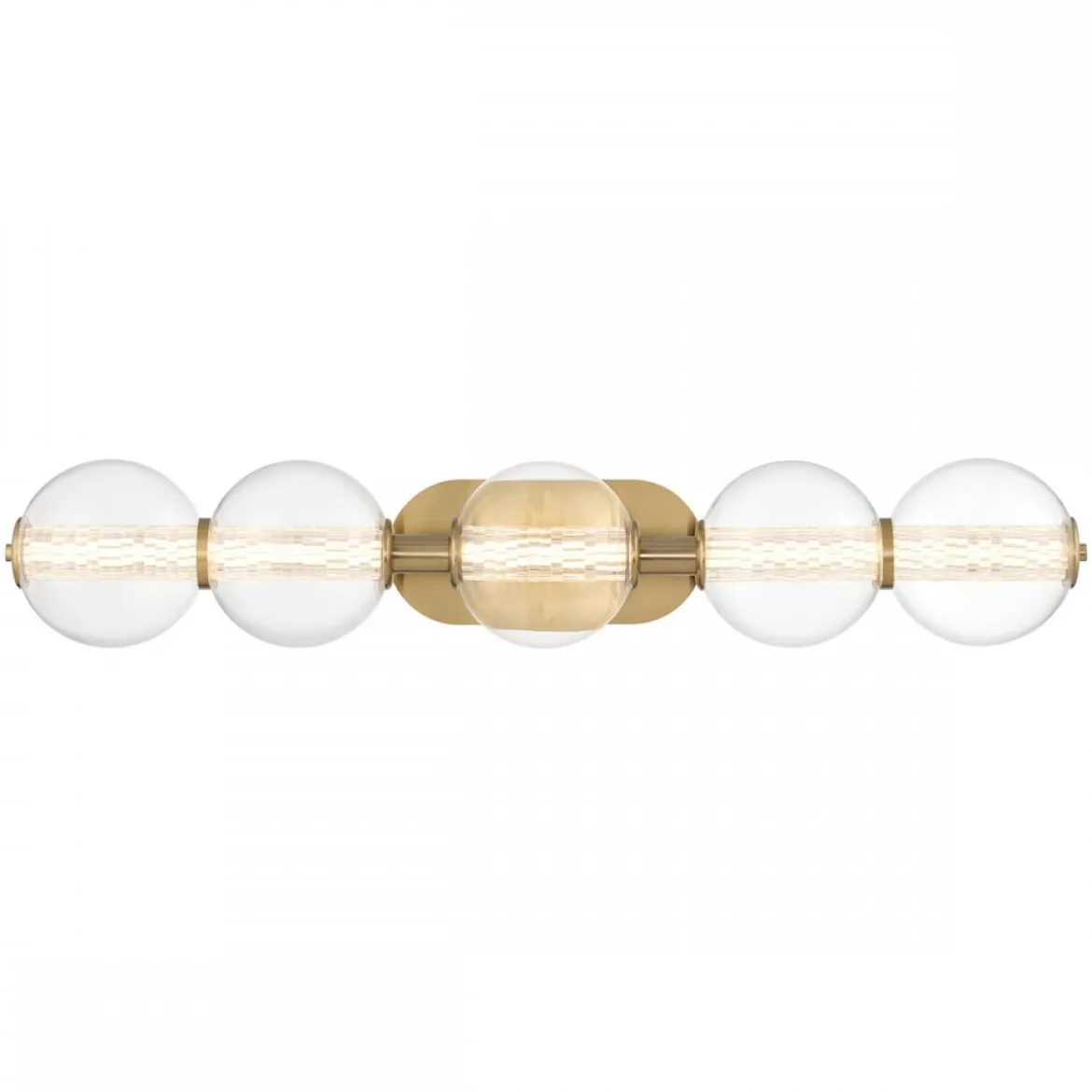 Elstead Lighting LED Wandleuchte Atomo 5-flammig Gold gebürstet 3000K