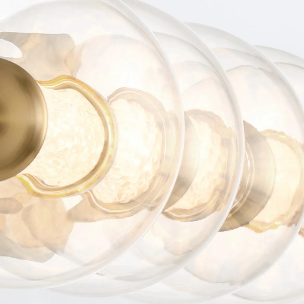 Elstead Lighting LED Wandleuchte Atomo 5-flammig Gold gebürstet 3000K
