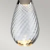 Elstead Lighting Lena Tischleuchte Large 2-Light Rauchglas Nickel Stoffschirm Altweiß 74cm