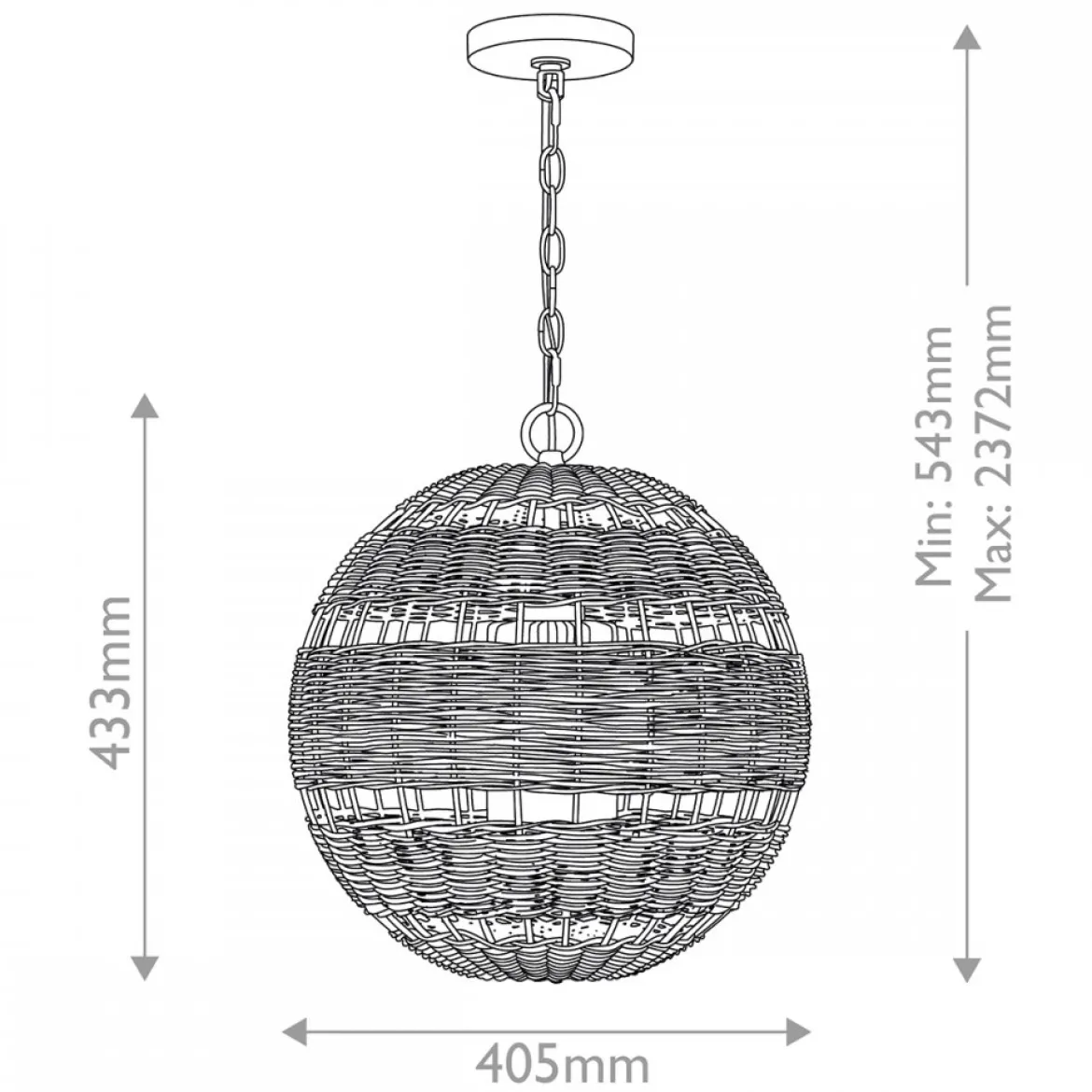 Elstead Lighting Lindendale Pendelleuchte 1-lammig Western Bronze 405mm