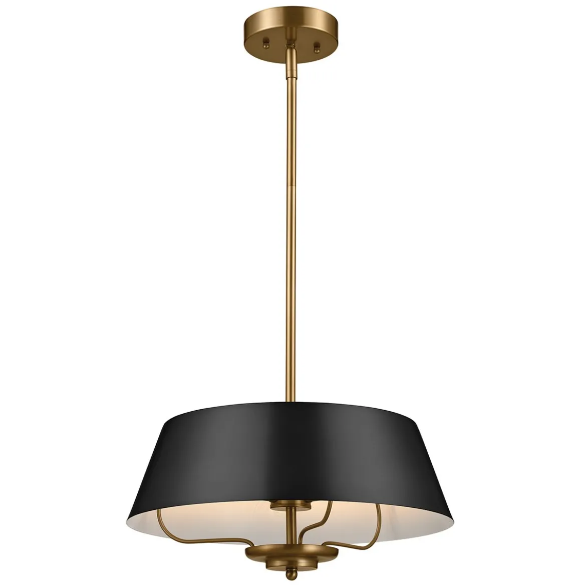 Elstead Lighting Luella Pendelleuchte Duo-Mount 3-Light Messing Schwarz E14