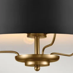 Elstead Lighting Luella Pendelleuchte Duo-Mount 3-Light Messing Schwarz E14