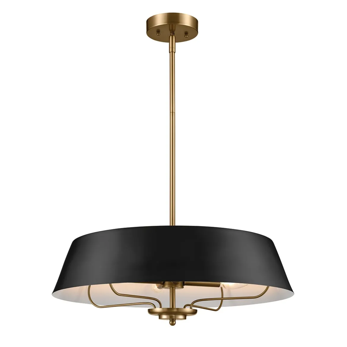 Elstead Lighting Luella Pendelleuchte Duo-Mount 4-Light Messing Schwarz E14
