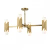 Elstead Lighting Marvele Kronleuchter 8-flammig Messing Opalglas