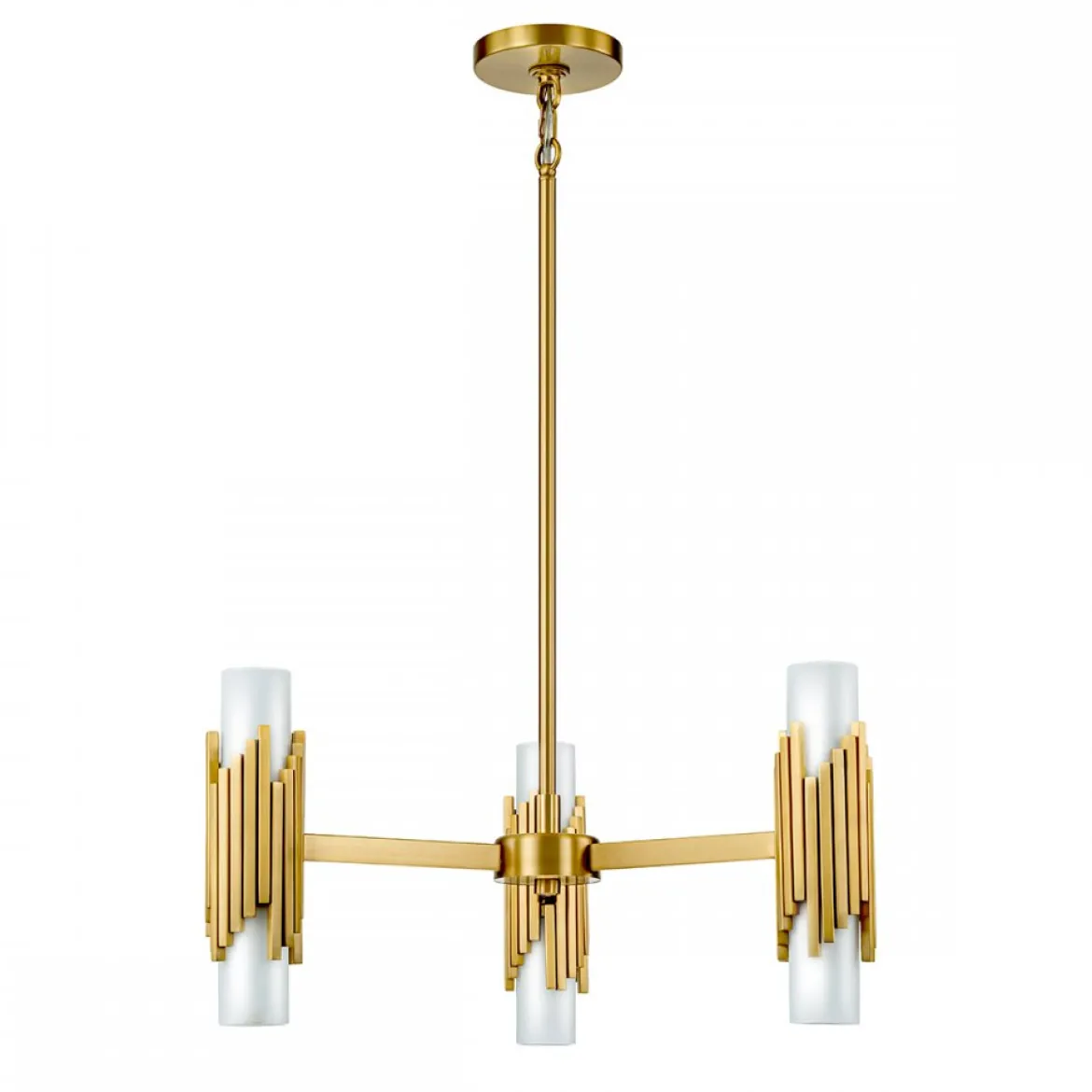 Elstead Lighting Marvele Kronleuchter 6-flammig Messing Opalglas