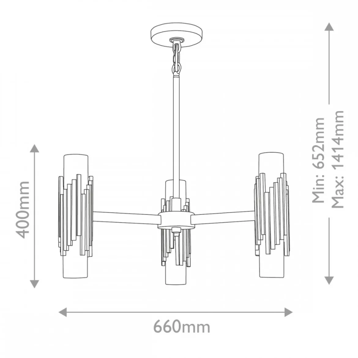 Elstead Lighting Marvele Kronleuchter 6-flammig Messing Opalglas