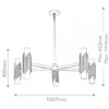 Elstead Lighting Marvele Kronleuchter 10-flammig Messing Opalglas