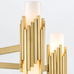 Elstead Lighting Marvele Kronleuchter 10-flammig Messing Opalglas