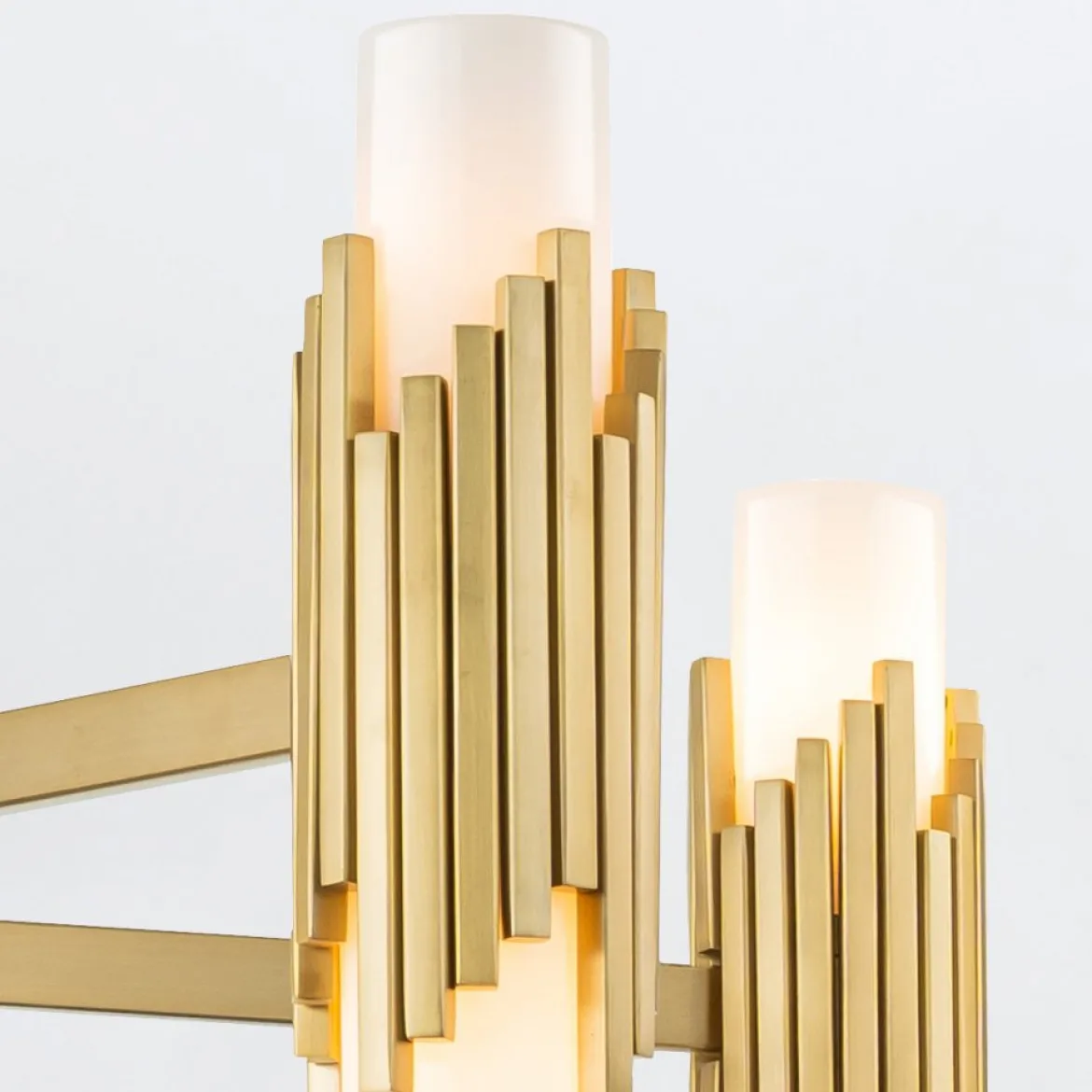 Elstead Lighting Marvele Kronleuchter 10-flammig Messing Opalglas