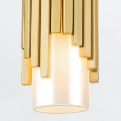 Elstead Lighting Marvele Pendelleuchte 1-flammig Messing Opalglas