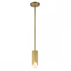 Elstead Lighting Marvele Pendelleuchte 1-flammig Messing Opalglas