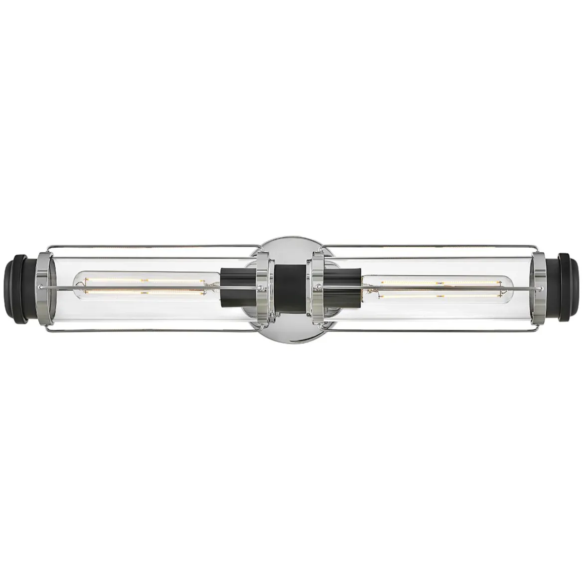 Elstead Lighting Masthead Wandleuchte 2-Light Chrom Schwarz IP44 E27
