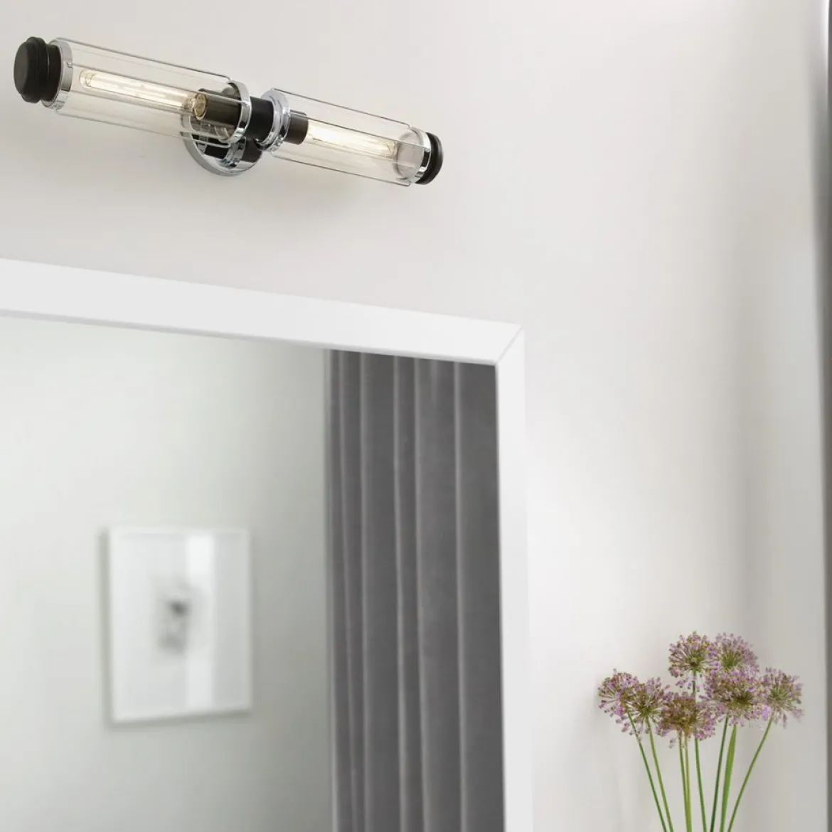 Elstead Lighting Masthead Wandleuchte 2-Light Chrom Schwarz IP44 E27