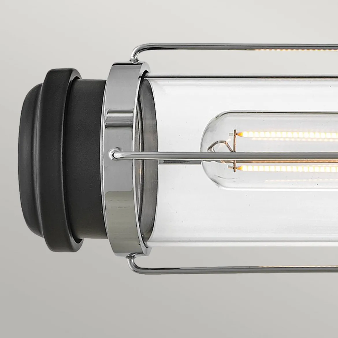 Elstead Lighting Masthead Wandleuchte 2-Light Chrom Schwarz IP44 E27
