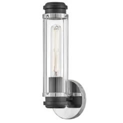 Elstead Lighting Masthead Wandleuchte 1-Light Chrom Schwarz IP44 E27