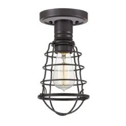Elstead Lighting Mixon Deckenleuchte Semi-Flush 1-Light Bronze E27