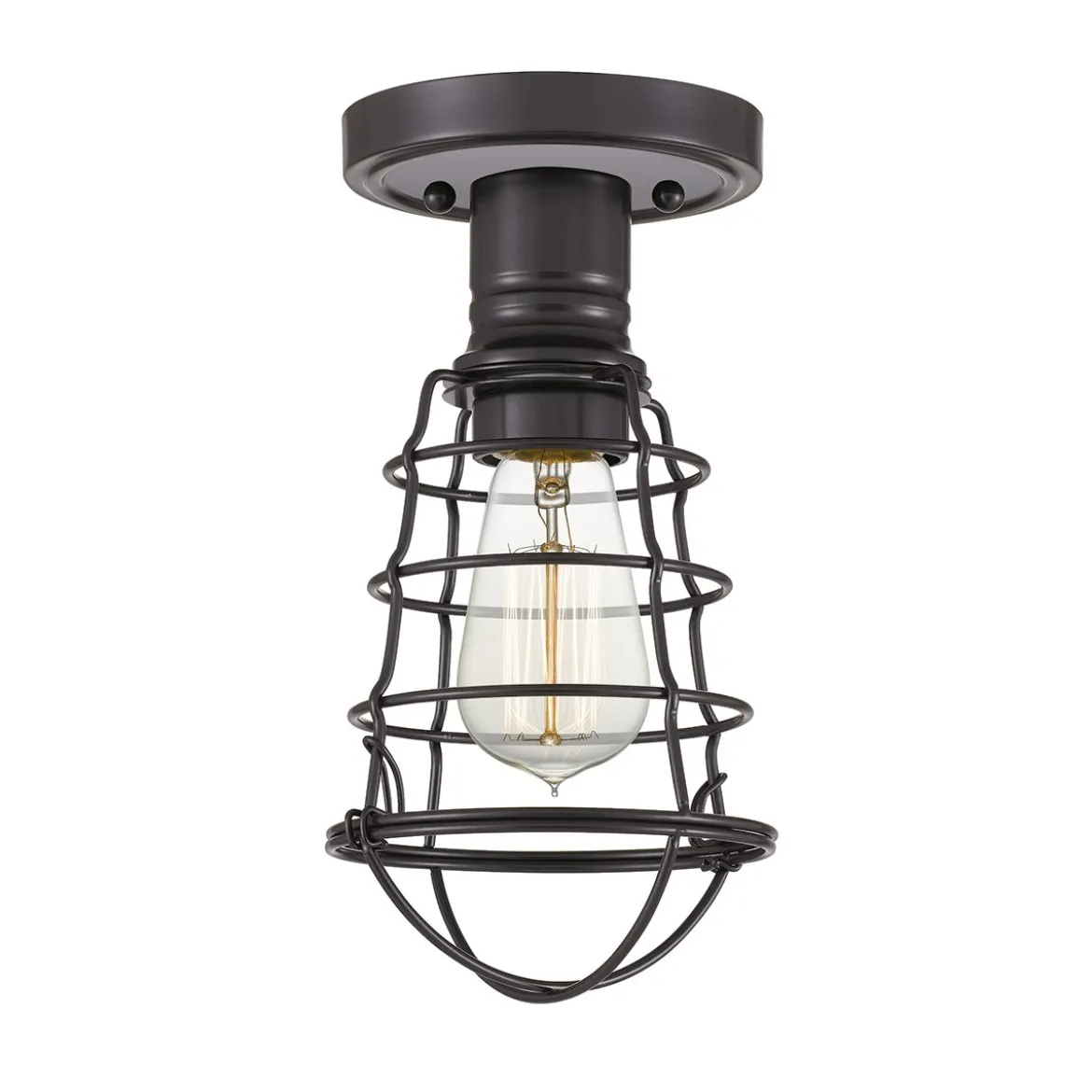 Elstead Lighting Mixon Deckenleuchte Semi-Flush 1-Light Bronze E27