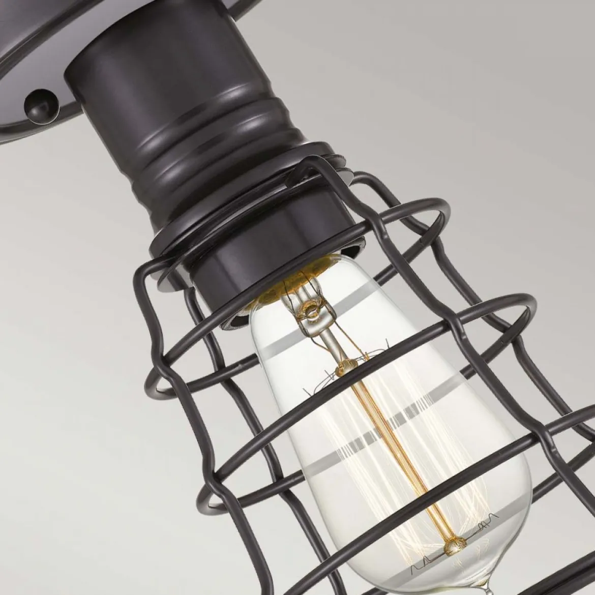 Elstead Lighting Mixon Deckenleuchte Semi-Flush 1-Light Bronze E27