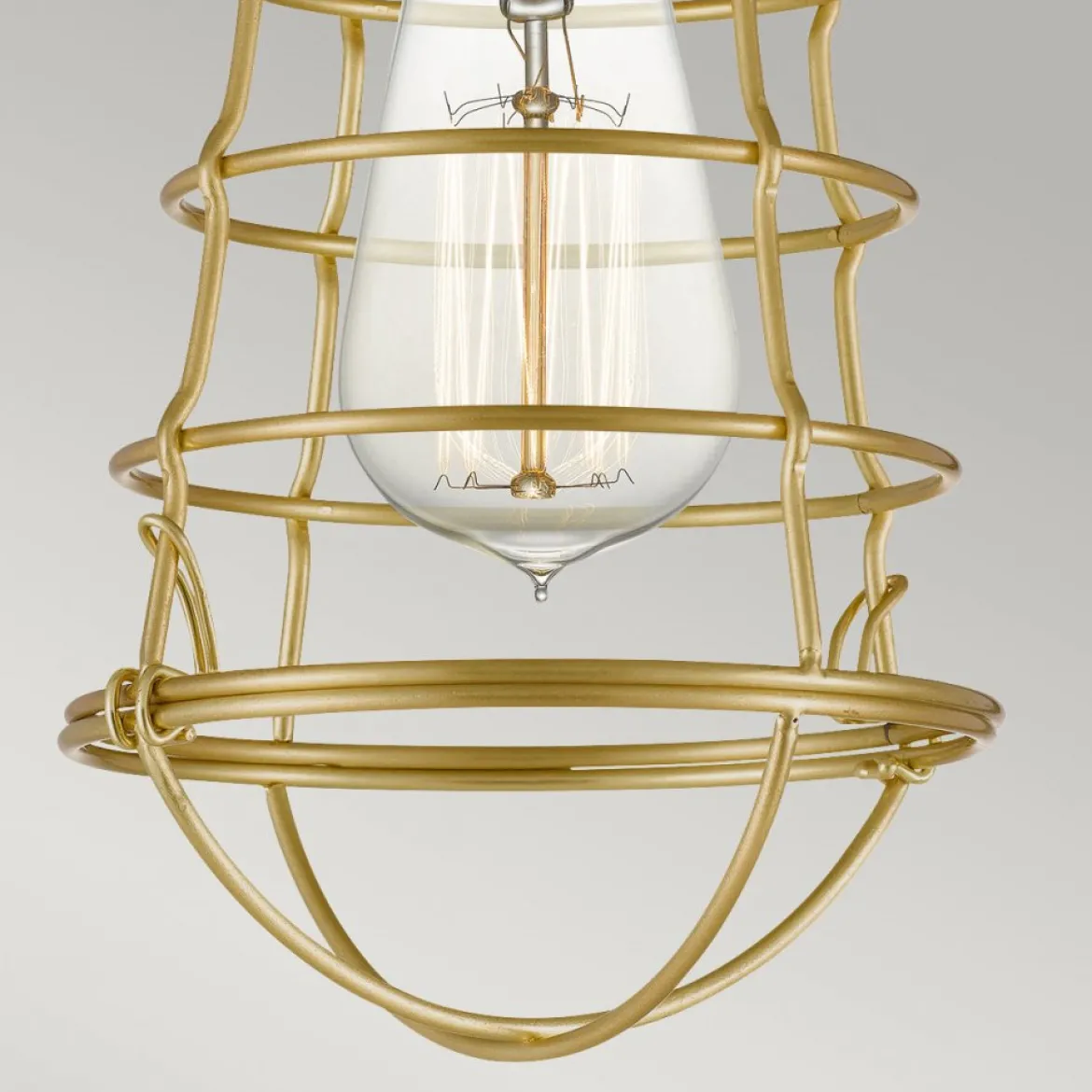 Elstead Lighting Mixon Deckenleuchte Semi-Flush 1-Light Messing gebürstet E27