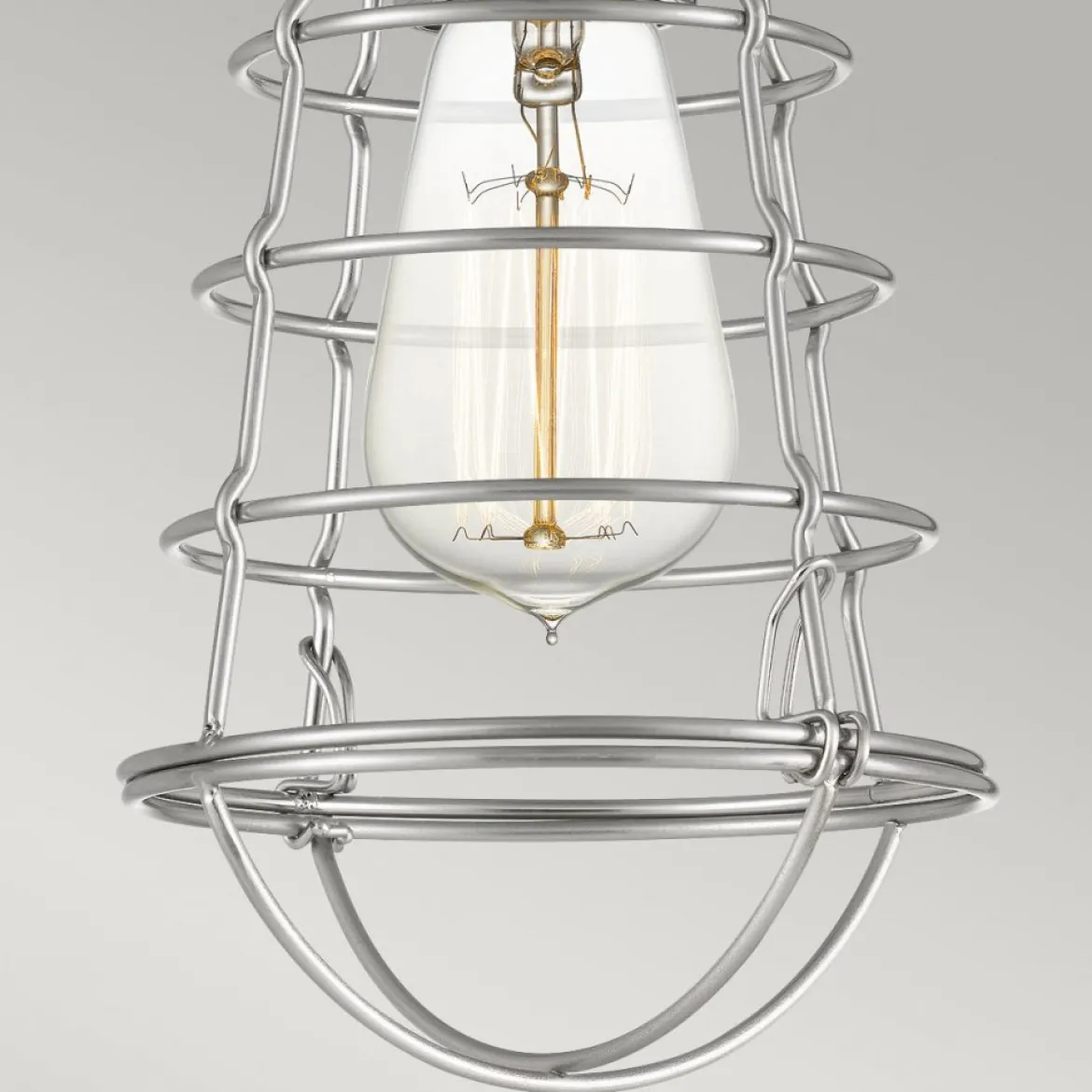 Elstead Lighting Mixon Deckenleuchte Semi-Flush 1-Light Nickel E27